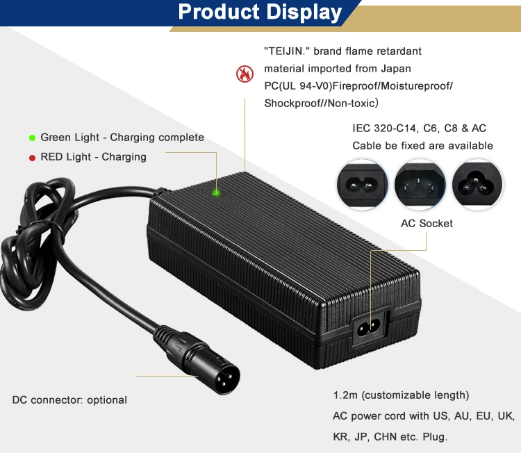 Fuyuang Fanless High Power 14.6V 18A 19A 20A 450W Golf Cart Jet Ski Marine Lead Acid Battery Charger